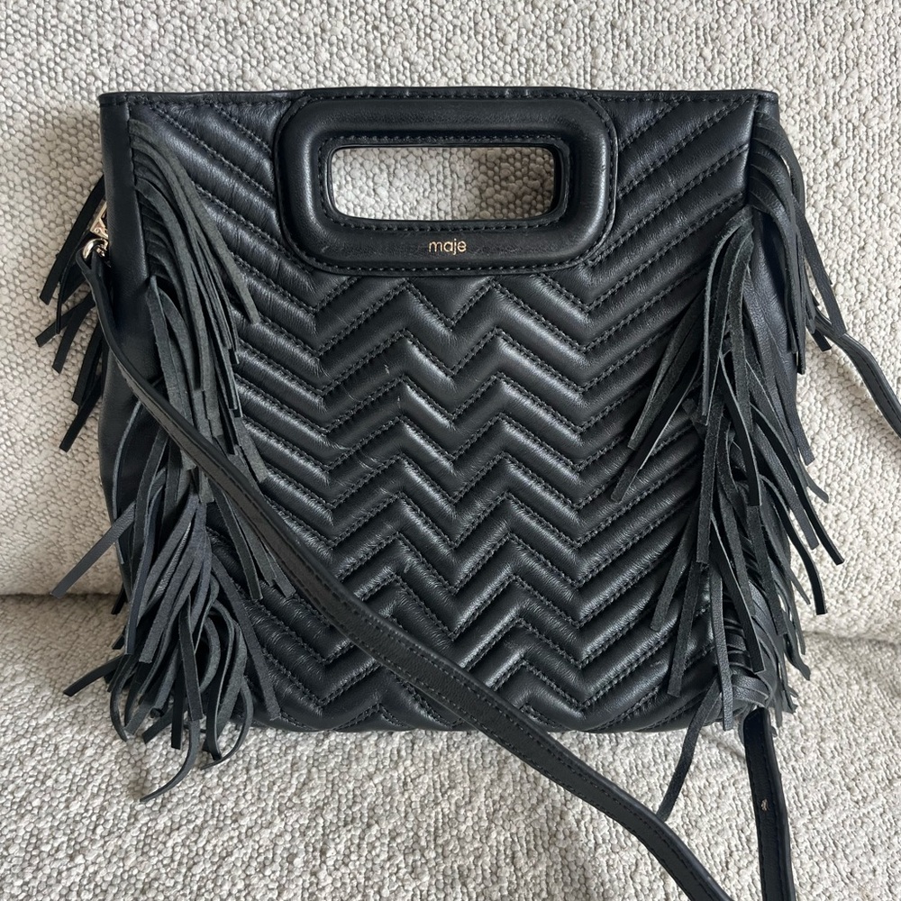 MAJE- Quilted Leather Small Bag